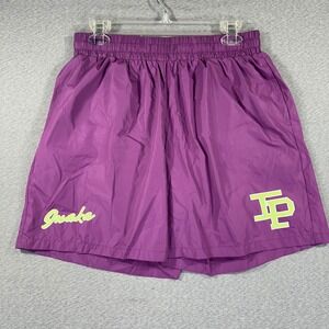 Inaka Power Gym Shorts Mens XL 5" Purple Lime Green Logo Mesh Liner Training